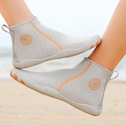 Men Water Shoes Women Diving Socks High Top Barefoot Beach Swim Sandal Aqua Shoe Drainage Wading Sneaker Fitness Surfing Fishing 240402