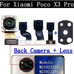 Back Camera Lens For Xiaomi Poco X3 Pro X3pro M2102J20SG,M2102J20SI Selfie Small Facing Wide Front Rear Camera Module Flex Spare