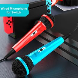 Accessories ipega PGSW089 2 Pieces USB Dual Wired Microphone For NS/PS4/PS5/PC/Xboxone Game Consoles Singing Games