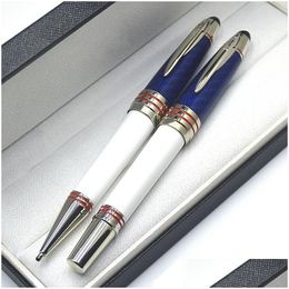 Ballpoint Pens Wholesale Top Luxury Jfk Pen Limited Edition John F. Kennedy Carbon Fibre Rollerball Fountain Writing Office School Sup Dh4Yp