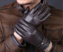 New Designer Luxury Mens Gloves High Quality Genuine Leather sheepskin Mittens Warm Winter Gloves for fashion Male Glove luvas2546403