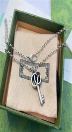 2023 Luxury Designer Necklaces Classic key Pendant Jewellery Retro carving keys Necklacess Couples Party Holiday high quality Gift g6051968