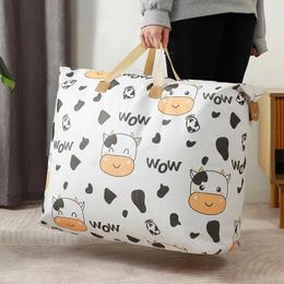 Storage Bags Large Capacity Clothes Bag Organizer With Reinforced Handle For Blanket Comforters Bed Sheets Pillows Toy