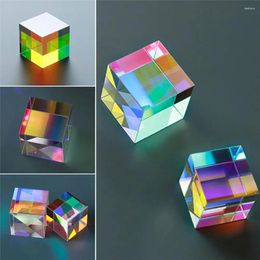 Garden Decorations Dichroic Prism Exquisite Workmanship Cube Light Wear-resistant Decorative Ornaments Attractive