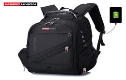 MAGIC UNION Men039s Travel Bag Man Swiss Backpack Polyester Bags Waterproof Anti Theft Backpack Laptop Bag Men Y2007063610013