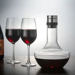 1000ML Big Decanter Handmade Crystal Red Wine Brandy Champagne Glasses Bottle Jug Pourer Aerator For Family Bar 240407