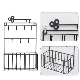 Wall Mounted Mail And Key Holder Rack Organiser Pocket And Letter Sorter For Entryway Kitchen Home Office Decor