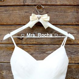 Hangers Personalization Wedding Dress Hanger Bridal Shower Gift Sir And Madam Anniversary Graduation Ceremony Bow