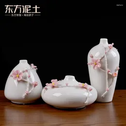 Vases Oriental Dirt Vase Decoration Living Room Flower Arrangement Porcelain Minimalist Chinese Style Wine Cabinet