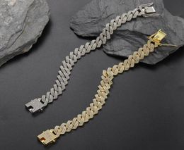 Punk Rock 14mm Round Stainless Steel Cuban Miami Link Chain Bracelet for Men Rapper Gold Silver Colour Gift2784754