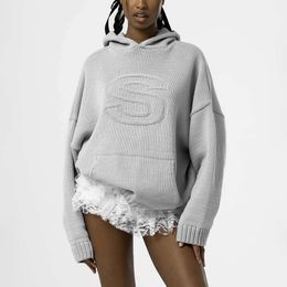 2023 Autunno/Inverno Nuovo maglione pullover con cappuccio con tasca con tasche