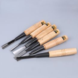 6/12pcs Wood Carving Chisels with Bag Woodworking Half Round Chisel Set for Basic Wood Cut DIY Detailed Professional Hand Tools