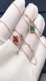Luxury Bracelets 18k Clover Bracelets white gemstone Charm Bracelets women brand Jewellery designer gift for girl friend women c618834495
