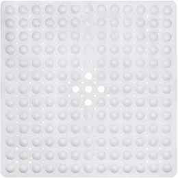 Bath Mats Square Shower Mat 21x21'' For Stall Floors Bathtub Non Slip Firm Grip Bathroom With Over 160 Strong Suction Cups