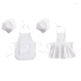 Clothing Sets Born Baby Pography Prop Infant Toddler Chef Outfits Hat Apron Set D7WF