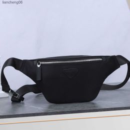 Waist Bags Mens Black Waist Bag Triangle Designer Nylon Messenger Shoulder Chain Bags Outdoor Men Waists Bags Chest Bag Replacement Mobile Wallet 2VL033 C240413