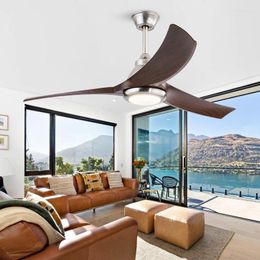 Inch Modern Ceiling Fan With Light Mute 22W LED Remote Timer 6 Speed Living Room Bedroom 110V 220V