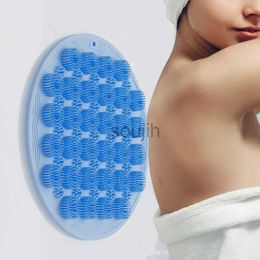 Bath Tools Accessories Body Shower Cleaning Bathroom Massage Pad Exfoliator Scrubber Scrub Mat Silicone Back Brush Anti-Slip Foot Clean Dead Skin Tool 240413