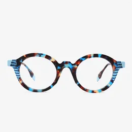 Sunglasses Frames Retro Round Coloured Plate Glasses Frame Fashionable Men's And Women's Same Style Optical Plain Mirror