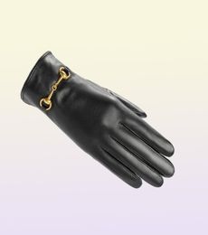 Five Fingers Gloves Classic Ladies Girls Designer Leather Metal Cool Punk Winter Warm Touch Screen Gift4135964