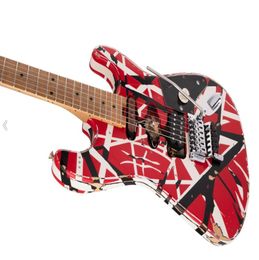 Rare Edward Eddie Van Halen Black White Stripe Red Heavy Relic Stein Electric Guitar Maple Neck Floyd Rose Tremolo Locking Nut1293435