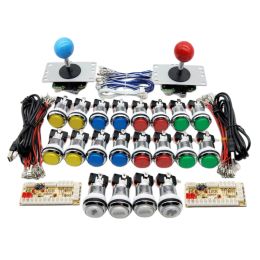 Joysticks 2 Players Joystick Controller Diy Kit Classic Arcade Buttons Zero Delay Arcade Joystick Stream Deck Usb Controller To Pc Game