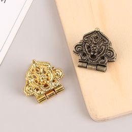 Mini Lace Hinge Antique Bronze Small Decorative Jewellery Wooden Box Cabinet Door Butt Hinges With Nails Furniture Accessory