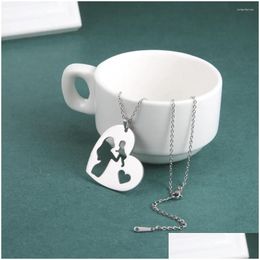 Pendant Necklaces Hipee Mother Holding Up Baby Necklace Gift Mothers Day Jewellery For Women Chain Wife Family Charm Gifts Drop Delivery Dhdzt