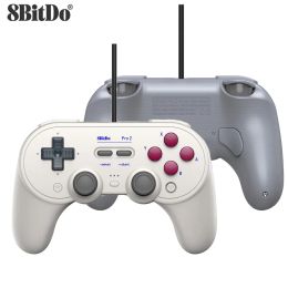 Gamepads 8BitDo Pro 2 Wired Controller USB Gamepad with Joystick for Nitendo Switch OLED PC NS Raspberry Pi PC Game Accessories