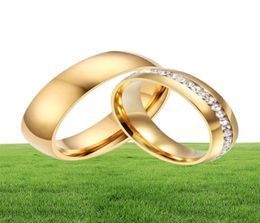 Classic Engagement Wedding Rings For Women Men Jewellery Stainless Steel Couple Wedding Bands Fashion Jewelry2737974