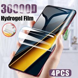 4PCS 30000D Hydrogel Film For Poco X6 X 6 Pro X6Pro 5G Screen Protector Not Glass On Poko Little 6X 6XPro PocoX6 PocoX6Pro 2024