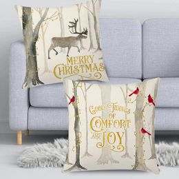 Pillow Pillowcase Sofa Cover Linen Hold Christmas 2 Piece Set Without Core Pillows For Toddlers