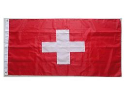 Swiss Flag High Quality 3x5 FT National Banner 90x150cm Festival Party Gift 100D Polyester Indoor Outdoor Printed Flags and Banner4044420