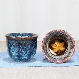 Cups Saucers Ceramic Water Mug Creative Porcelain Teacup Traditional Chinese Kiln Change Office Tea Cup Drinkware Gift