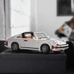 1458Pcs New White Hypercar Super Racing Car Fit Porscheing 911 Technic Model 10295 Building Blocks Toys Birthday Gifts