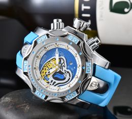 Men's Sports Quartz Watches IVT Watches Multi-color Full-featured World Time LED Big Dial Tape Series