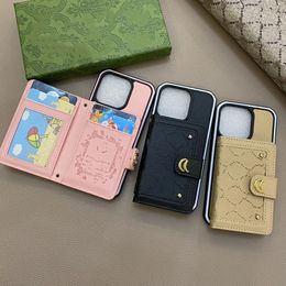 Fashion iPhone Case Designer Phone Case Card Holders for iPhone 15 Pro Max Cases Apple iPhone 14 Pro Max 13 12 11 13promax 15 PLUS Case Luxury Leather Wallet Mobile Cover