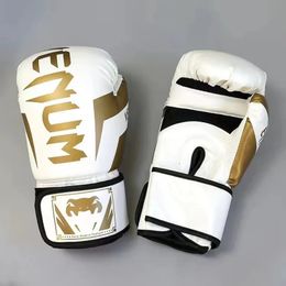 68101214oz Professional Boxing Gloves PU Thickened MMA Fighting Sanda Training Glove Muay Thai Boxing Training Accessories 240409