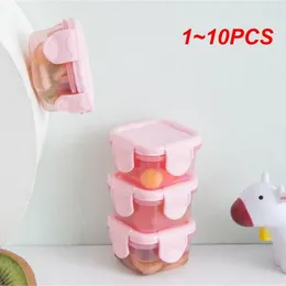 Storage Bottles 1-10PCS Food Container Small Plastic Moisture-proof Containers Mini Kitchen Box With Leakproof Lid