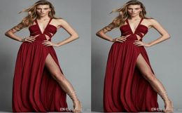 Zuhair Murad 2020 Evening Dresses Women Unique Design Red High Slit Chiffon Plus Size Prom Gowns Floor Length Special Occasion Dre3068938