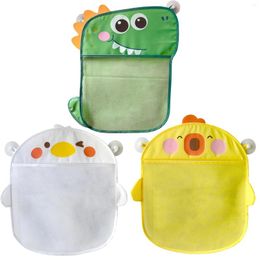 Storage Boxes 3pcs Cute Duck Breathable Portable Bathtub Reusable With Strong Hooks Toddlers Practical Fast Dry For Kids Mesh Toy Organizer