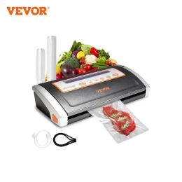 Machine VEVOR Vacuum Sealer Machine 80Kpa 130W Powerful for Dry and Moist Food Storage Automatic and Manual Air Sealing System