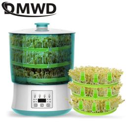Makers Electric Intelligence Bean Sprouts Maker Yoghourt Machine Natto Rice Wine Green Seed Vegetable Seedling Growth Bucket 2/3 Layers
