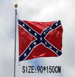 50pcs Confederate Flags Civil War Flag National High Quality Polyester Two Side Pirnted 35 Bettle Flags 15090cm7811716