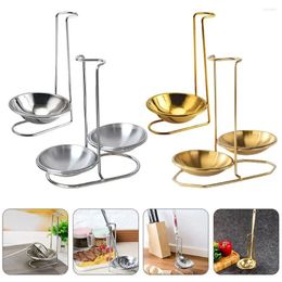 Kitchen Storage Creative Accessories Vertical Single/Double Ladle Spoon Utensil Rack Soup Rest Stand Tableware Shelf