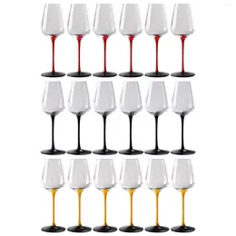 Wine Glasses 6 Pieces Crystal Goblet Stemware Drinking Cup For Party Wedding