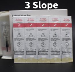 50pcslot 3 SLOPE Steriliized Tattoo Permanent Makeup Need Eyerbow Lips Rotary Tattoo Machine Needles For Nouveau Tattoo machine G7512745