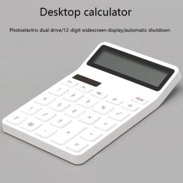 Calculators Simple Business Desktop Calculator Battery Light Energy Saving Power Durable Calculator Sensitive 12digit Widescreen Calculator