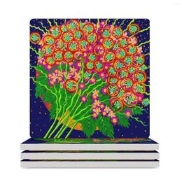 Table Mats Lantana Kaboom Ceramic Coasters (Square) Tea Cups For The Kitchen Accessories Slate