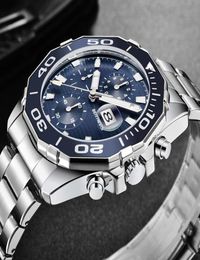 Mens Watches Top Waterproof Sports Watch Men Full Steel Quartz Clock Relogio Masculino Whatches Wristwatches9413701